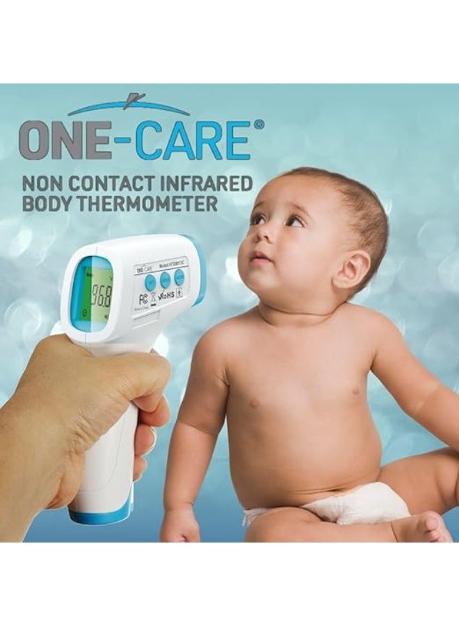 ون كير ترمومتر رقمي احترافي بالأشعة تحت الحمراء - جهاز قياس حرارة بدون تلامس بدقة عالية للجسم والغرف (من حديثي الولادة حتى الكبار) - Image 2